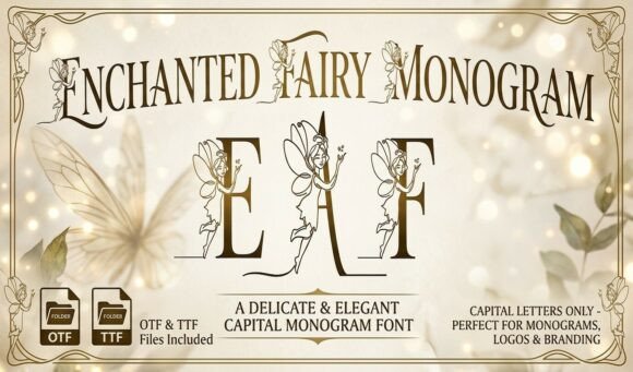 Download Enchanted Fairy Monogram - Fairy monogram Collection