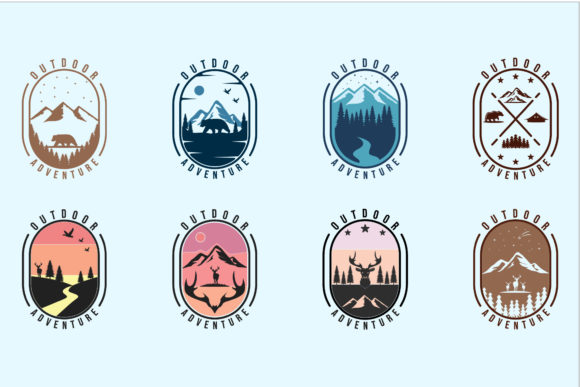 Download Set of Outdoor Adventure Wildlife Logo - Premium Resources