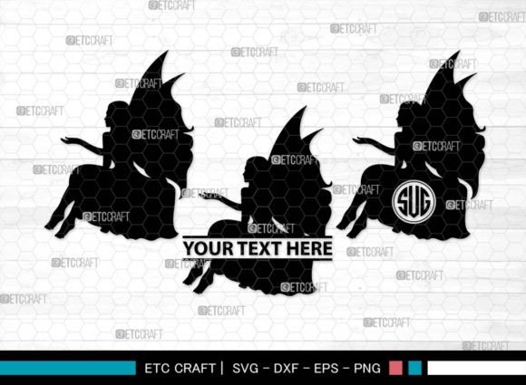 Download Fairy Monogram, Mystical Fai Silhouette - Fairy monogram Collection