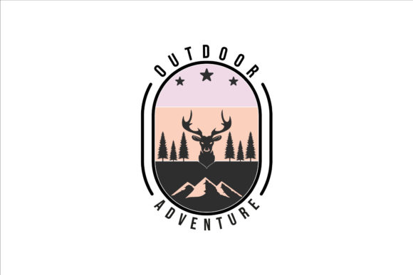 Download Deer and Mountain Logo Vintage Vector - Premium Resources
