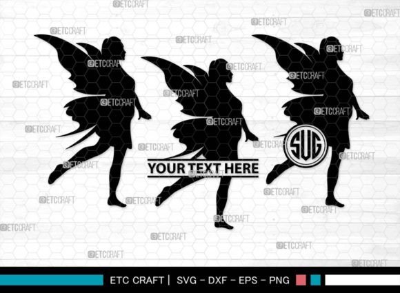 Download Fairy Monogram, Mystical Fai Silhouette - Fairy monogram Collection